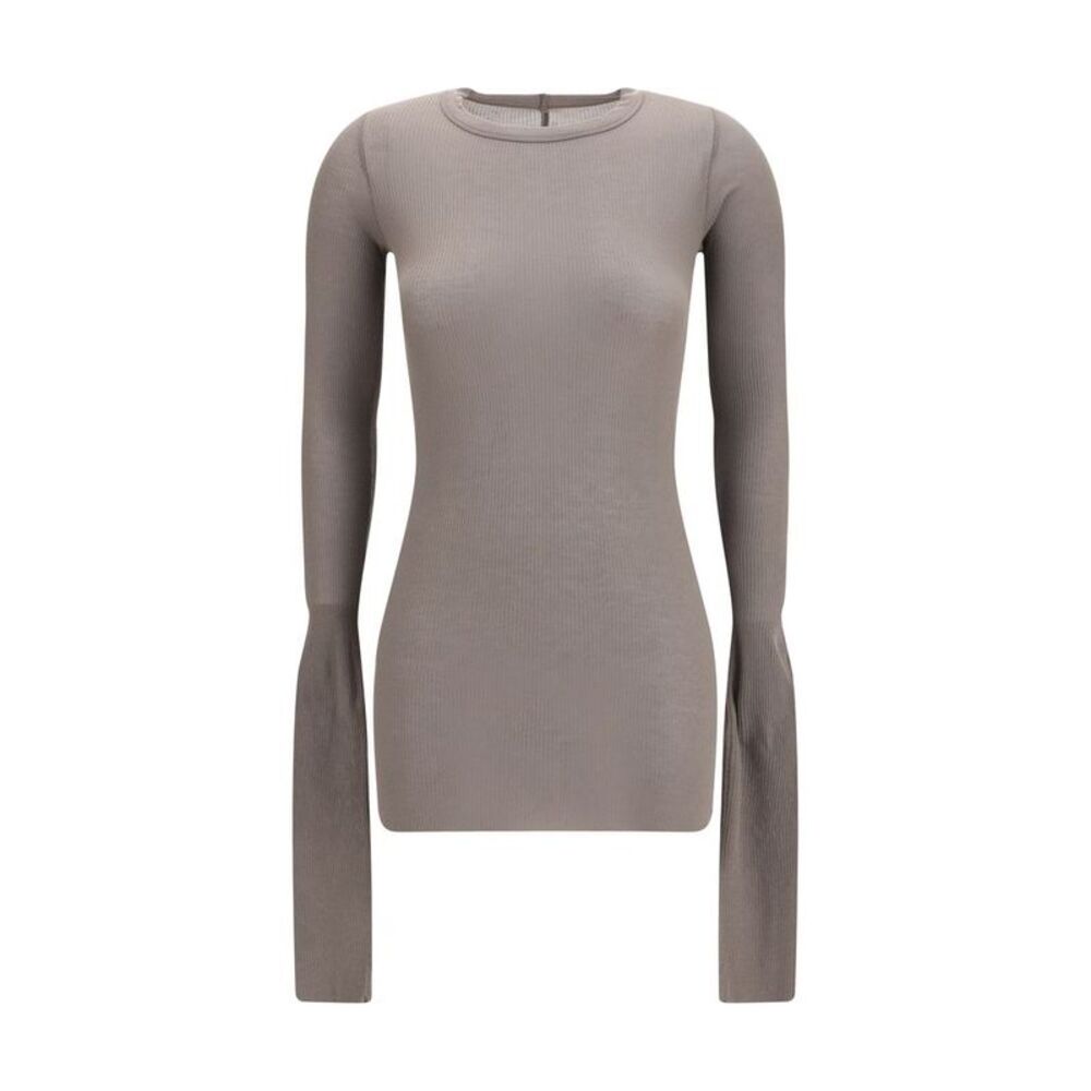 Rick Owens Gray Viscose Long Sleeve Women's T-Shirt